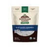 A stand-up pouch of Doudlah Farms Organics Blue Haven Cornmeal, with blue cornmeal visible through a window, certifications, and labels showing it is organic, non-GMO, made on a Wisconsin farm—perfect alongside their Spelt Flour collection.