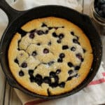 Blueberry Lemon Cornmeal Skillet Cake