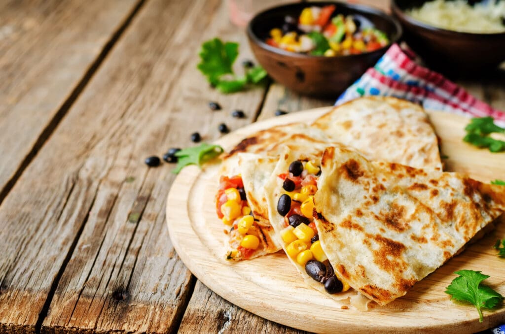 Grilled Black Bean & Corn Quesadillas